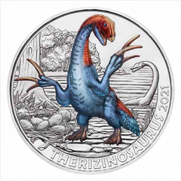 Osterreich - 3-Euro, Therizinosaurus, 2021